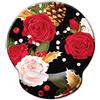 Hosimoln Tappetino poggiapolsi, tappetino mouse ergonomico con memory foam, tappetino supporto polso mouse in gomma antiscivolo per giochi di lavoro - rose008