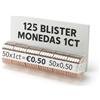 ALEJANDRO FUENTES AF® - 125 Blister Monete 1 centesimi, Pack 125 Blister per Monete 1 centesimi | Formato europeo, Organizza e protegge i tuoi contanti, Conta Monete Euro (per 1 cent.)