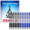 Zebra Pen Zebra Z-Grip - Penna a sfera retrattile, pennino da 0,7 mm, inchiostro nero e blu, confezione da 10, in astuccio di cartone