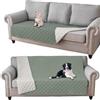 BUAOGDVG Coperta Impermeabile per Cani, Copridivano antigraffio gatto, Copridivano con Penisola per Animali con Fondo in Gomma Antiscivolo, Copriletto(Verde Erba,76x127cm)