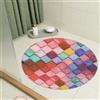 HAOLESHITE Tappetino da doccia di sicurezza, antiscivolo, 60 x 60 cm, rotondo, in PVC, morbido e confortevole, per bagno, piatti doccia (colorati)