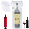 CTCEHL Sacchetti protettivi per bottiglie di vino,Confezione da 10 sacchetti per bottiglie di vino,Sacchetti per cuscino a colonna d'aria,Con pompa riutilizzabile per imballaggio e trasporto sicuri