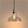 LIGKIN Lampada a Sospensione Industriale Vintage Lampadario in Vetro E27 Lampada a soffitto Paralume in Vetro Illuminazione a Soffitto per camera da letto Soggiorno Ristorante Loft