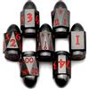 ZHOORQI Set di dadi in metallo per Dungeons and Dragons, set di dadi in metallo (7, rosso)