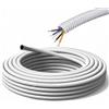 TOT ELECTRIC Guaina spiralata diametro Ø 16 mm rotolo 10 metri in PVC grigio Tubo flessibile per protezione cavi elettrici