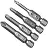 Fongmore Set di 4 punte da trapano con gambo esagonale da 6,35 mm, in lega di acciaio, a forma di Y, 50 mm di lunghezza