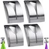Cosmpeak Canovacci Autoadesivo 4 Pcs Porta Strofinacci Adesivo Porta Strofinacci Autoadesivo in Acciaio Inossidabile Gancio per Asciugamano Autoadesivo Senza Forare per Bagno Cucina Asciugamano Accappatoio