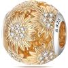 LIGHTDOG Donne Charms 925 Bracciali Charms in argento sterling con perline di fiori, compatibile con Charms europei per le donne ragazze bracciali