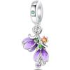 LIGHTDOG 925 Sterling Silver Bracelet Charm Ciondolo in perline compatibile con i braccialetti europei Pandora Bracciali Adatto per i regali di charms per bracciali da donna.