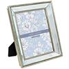 Laura Ashley Cornice a specchio smussata in argento, 8 x 10, classica cornice a specchio con angolo inclinato profondo, montaggio a parete, realizzata per display da tavolo, galleria fotografica e arte da parete, (8 x 10, argento)