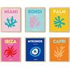 TwoDays Preppy Room Decor Estetic, decorazione da parete preppy, stampe da viaggio preppy, cose preppy, cose preppy, poster preppy per camera di ragazze adolescenti (20,3 x 25,4 cm, set da 6, senza