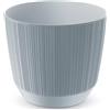 Prosperplast vaso da fiori Ryfo, vaso moderno per piante da interno ed esterno, resistente ai raggi UV (⌀ 88mm, Grigio chiaro)