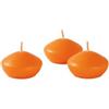Cereria Di Giorgio - 20 Candele Galleggianti - Diametro 4.5 cm Altezza 2.7 cm - Colore Arancione - Durata 4 ore