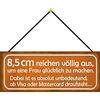 Schatzmix Blechschild Frau Visa MasterCard Metallschild 27 x 10 cm Deko Targa in Metallo con Kordel Latta, Lamiera, Multicolore, 27x10 cm