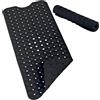 Relaxdays Tappetino Antiscivolo per Vasca da Bagno, Extra Grande, con Ventose, Lavabile, LxP: 97 x 39 cm, PVC, Nero