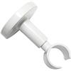 Gardinia Supporto da soffitto con Piastra di Fissaggio in Metallo, Binario Singolo, Aperto, incl. Kit di Montaggio, Serie Chicago, Ø 20 mm, Bianco