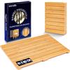 SereneLife Tappeto Bagno in Bambù Pieghevole, Tappeto Doccia Antiscivolo per Bagno Sauna Spa, Cucina e Piscina, Supporta fino a 136 kg, Facile da Riporre