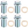 A ABSOPRO Tappo Coppa Olio Motore 4 Set M14x1.5 Motore Olio Scarico Tappo con Rondella per Mercedes-Benz