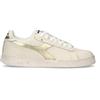 DIADORA GAME LOW WAXED Sneaker donna panna/oro in pelle