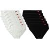 Liabel Slip Midi Donna Cotone Elasticizzato Pacco da 12 pz, Art.T25 Ass (Bianco - Nero) 4 (M)