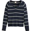 Levi's Petal Vneck - Felpa Stephanie Stripe NAV, Stephanie Stripe NAV, M