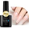 Gelike ec Colla per Unghie Finte 6 in 1, Base Coat Semipermanente Unghie, Nail Glue per Tip UV en Gel Resina Extra Forten 8ml, Rosa Baby Chiaro