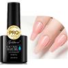 Gelike ec Colla per Unghie Finte 6 in 1, Base Coat Semipermanente Unghie, Nail Glue per Tip UV en Gel Resina Extra Forten 8ml, Gelatina Pesca