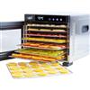 Vita5 Essiccatore Alimentare con 7 Vassoi in Acciaio Inox - Essicatore Frutta e Verdura 24 Ore Timer - Disidratatore Alimenti Temperatura Regolabile 35-75°C - 650W Essiccatore da Casa in Inox
