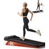 CURSOR FITNESS CURSOR Tapis Roulant con Inclinazione 15%, Tapis Roulant Salvaspazio Elettrico 1-8KM/H, Walking Pad con Motore Silenzioso da 2,5 HP e Tripla Ammortizzazione, Max. Carico Massimo 136KG
