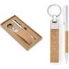 hi!dea™ Set regalo con penna a sfera e portachiavi in metallo e sughero EVANS personalizzate o neutre