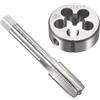 Unifizz M15 x 1,5 mm Set di maschi e matrici metrici, filettatura macchina con filiera rotonda, kit di rubinetto e matrice per riparazione di dadi e bulloni