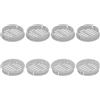 QUARKZMAN 8Pz 50mm/1.97 Griglia di Ventilazione Rotonda, Griglia Aerazione in Plastica, Griglia Aerazione Tonda con Fori a Maglie per Bagno Cucina Armadio Guardaroba, Grigio Chiaro