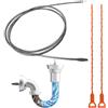 TOPCZY Sonda Sturatubi Spirale Professionale, 3m x 10mm Sonda Pulizia Tubi di Scarico Manuale, Sbloccatore Flessibile di Scarico Forte, Sonda Stura Lavandini per Lavello Doccia Cucina