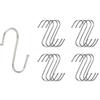 RQzaufania 20 Pezzi Ganci a S, Ganci a Forma di S Grande da 12 cm, gancio a S in Acciaio Inox Resistente per Appendere in Cucina, Bagno, Camera da Letto, Soggiorno e Ufficio (Argento)