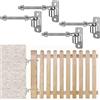 Ysislybin Confezione da 4 Cerniere per Porte, Cerniere per Cancelli da M12 in Acciaio Inossidabile, Cerniere per Porte in Legno Pesanti con Bullone a J, per Cancello Agricolo/Recinzione in Legno/Vialetto