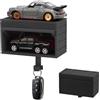 WOUYTPE Garage Portachiavi, Appendichiavi da Muro, Portachiavi da Parete Adesivo, Adatto per Riporre Chiavi di Casa, Chiavi Dell'auto, Modellini di Auto o Altri Oggetti Decorativi (Nero) (Nero)