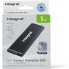 Integral SlimXpress - SSD esterno portatile USB e USB-C 3.2 Gen 2 da 1 TB, super veloce 1050 MB/s in lettura/1000 MB/s in scrittura, elegante involucro in alluminio e plug & play, compatibile con Mac,