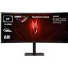 acer Nitro XV345CURV3bmiphuzx, Monitor Gaming PC 34, Monitor Curvo VA WQHD, 180 Hz, 0,5 ms, 21:9, FreeSync Premium, HDMI 2.0, DP 1.4, Type-C, USB 2.0, Regolazione in altezza, Speaker, Nero