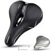 BOFFOX Sella Bici MTB Comoda Morbido in Gel, Sella Bicicletta Uomo Donna Ergonomico Impermeabile e Traspirante Ampia Sellino Bici Adatto per Bici da Corsa/Mountain/City Bike