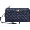 HUA ANGEL Portafoglio Donna Grande in Pelle Leggero borsellino Lunga Elegante Clutch con Doppia Cerniera Scomparti Borsa da Sera da Polso per Cellulare Credito Passaporto Contanti
