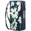 HAWEE Lunga Clutch Portafoglio Donna Doppia Cerniera Portamonete Borsa per Cellulare Pochette da Polso con Slot per Schede Multiple per Banconote Moneta Contanti Fattura