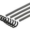 PATIKIL Spirali per Rilegatura Plastica da 12mm (1/2), 25Pz Spirale per Rilegatura a Spirale Capacità 85 Fogli 3:1 Passo Spirali Legatura per Rilegare Fogli Carta, Nero