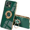 ILING Cover per Xiaomi 11 Lite 5G NE/Xiaomi Mi 11 Lite(4G/5G), Cabina Silicone Colorato Case Proteggi la Fotocamera, Custodia Antiurto Ultrasottile da Donna Elegante Guscio con Supporto (Verde Scuro)