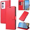 KKEIKO Cover per Oppo Reno11 F 5G, Antiurto Custodia in PU Pelle con Blocco RFID, Magnetico Protettiva Cover per Oppo Reno11 F 5G, Rosso