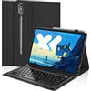 IVEOPPE Cover Tastiera Lenovo Idea Tab Pro 12.7 Pollici 2025, Custodia Tastiera Italiano Bluetooth Staccabile per Lenovo Xiaoxin Pad Pro 12,7 2025, Nero