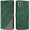 SONWO Cover per Galaxy M53 5G Custodia, Flip Caso in PU Pelle Case Cover Premium Portafoglio Custodia per Galaxy M53 5G, Slot per Schede, Supporto Stand, Verde