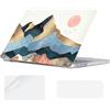 YOPAS Cover compatibile con MacBook Pro 14 M4 M3 M2 M1 Pro Max 2024-2021 A3112 A3401 A3185 A2918 A2992 A2779 A2442, Plastica Custodia MacBook Pro 14 Pollici con Copritastiera in Silicone, Montagna