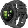 GIOPUEY Cinturini Compatibile con Garmin Instinct 3 50mm, Morbido Silicone Cinturino [Resistente all'Usura] [Traspirante] - Dark Grey