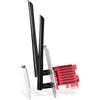 Binardat Scheda WiFi7 Binardat BE200 PCIe WiFi Network Adapter, Intel BE200NGW Chip Bluetooth 5.4, 8774Mbps Tri-Band 2.4GHz/5GHz/6GHz OFDMA & MU-MIMO, per Windows 10/11