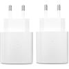Kayshow Caricabatterie per Samsung, 2-Pack 25W Caricatore Presa USB C per Samsung Galaxy S25 S24 S23 S22 S21 S20 Plus/FE/Ultra, Note 20, A72 A55 A54 A53 A34 A15 A14, Type C Alimentatore Caricatore Rapido